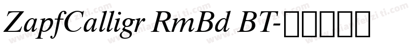 ZapfCalligr RmBd BT字体转换